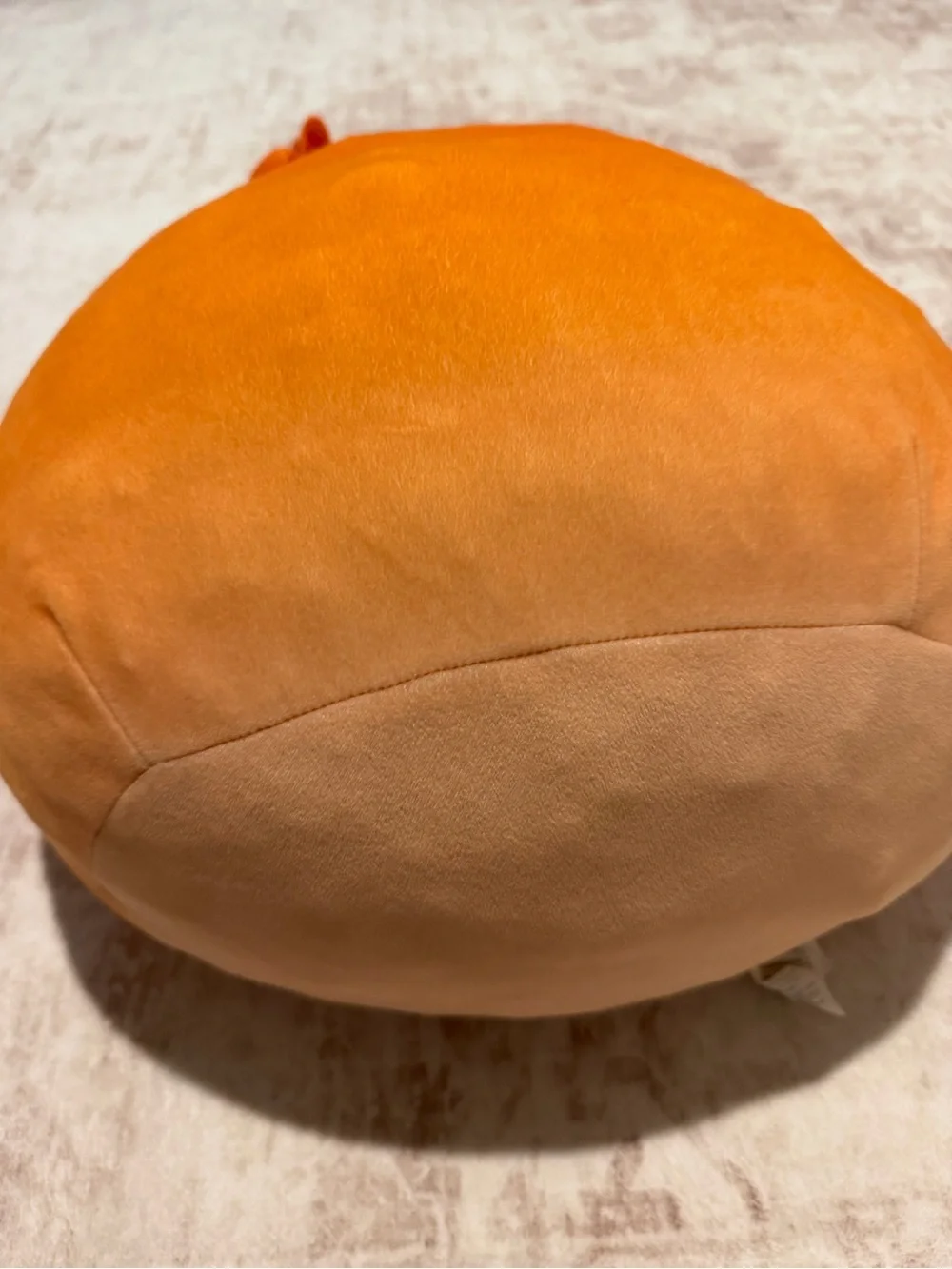 SQUISHMALLOW - Plush Pumpkin Spice Pillow in Bright Orange and White 14 inch